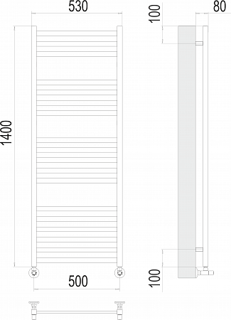 Грета П18 500х1400 Полотенцесушитель  TERMINUS Златоуст - фото 3
