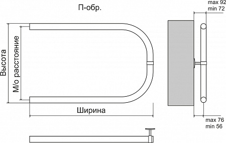 П-обр БШ 320х600 Полотенцесушитель  TERMINUS Златоуст - фото 3