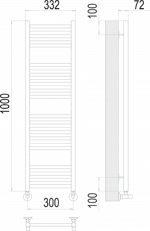 Аврора П20 300х1000 Полотенцесушитель  TERMINUS Златоуст - фото 3