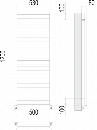 Латте П13 500х1200 Полотенцесушитель  TERMINUS Златоуст - фото 3