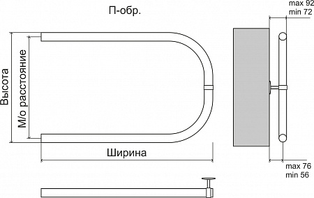 П-обр БШ 500х400 Полотенцесушитель  TERMINUS Златоуст - фото 3