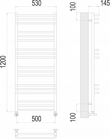 Соренто П18 500х1200 Полотенцесушитель  TERMINUS Златоуст - фото 3