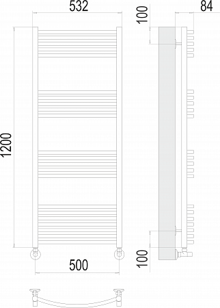 Классик П22 500х1200 Полотенцесушитель  TERMINUS Златоуст - фото 3