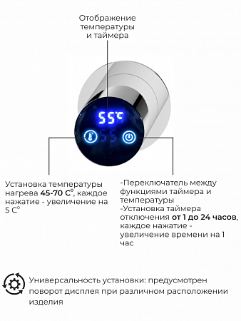 Рондо П2 350х760 электро Полотенцесушитель TERMINUS Нержавеющая сталь Златоуст - фото 5