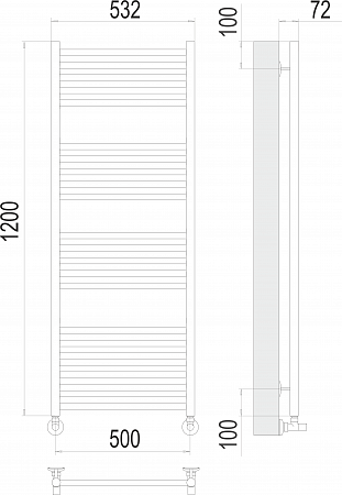 Аврора П22 500х1200 Полотенцесушитель  TERMINUS Златоуст - фото 3